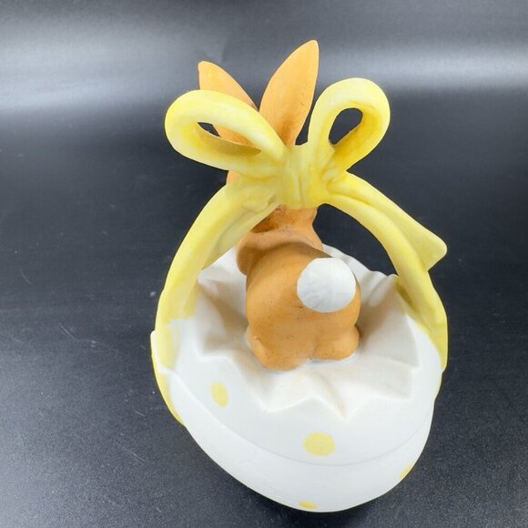 Porcelain Easter Trinket Box Painted Bunny on Easter Egg Trinket Dish Box Lego - Picture 12 of 14
